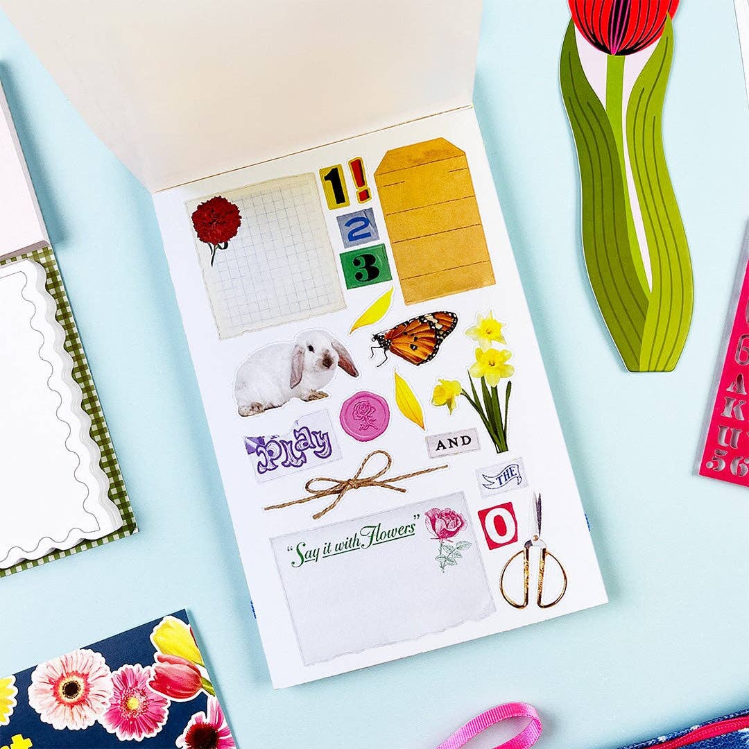 In The Garden - Junk Journal Sticker Book