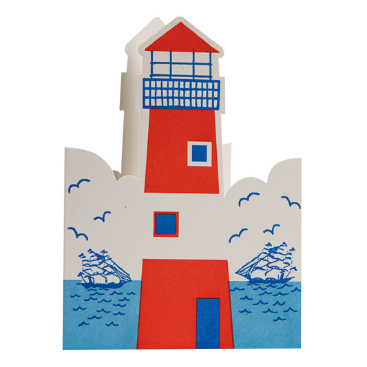 Lighthouse - Cut-Out Greeting Card