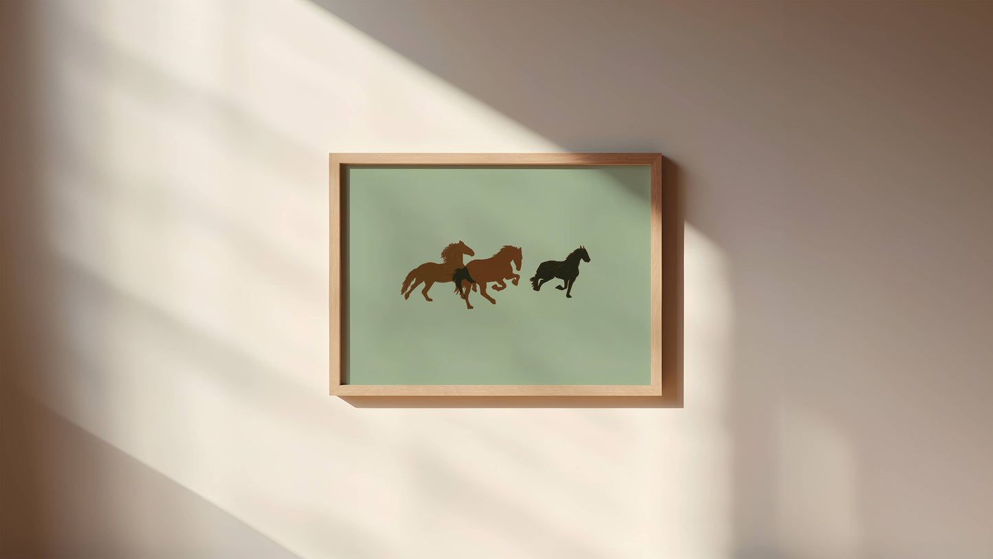 Wild Horses - Horizontal Art Print
