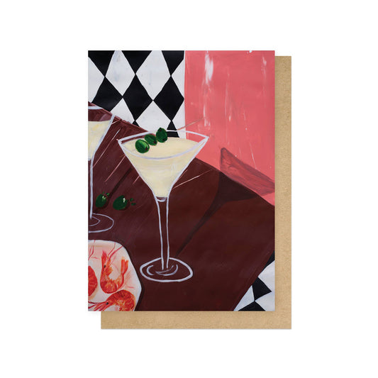 Martini + Olives - Greeting Card