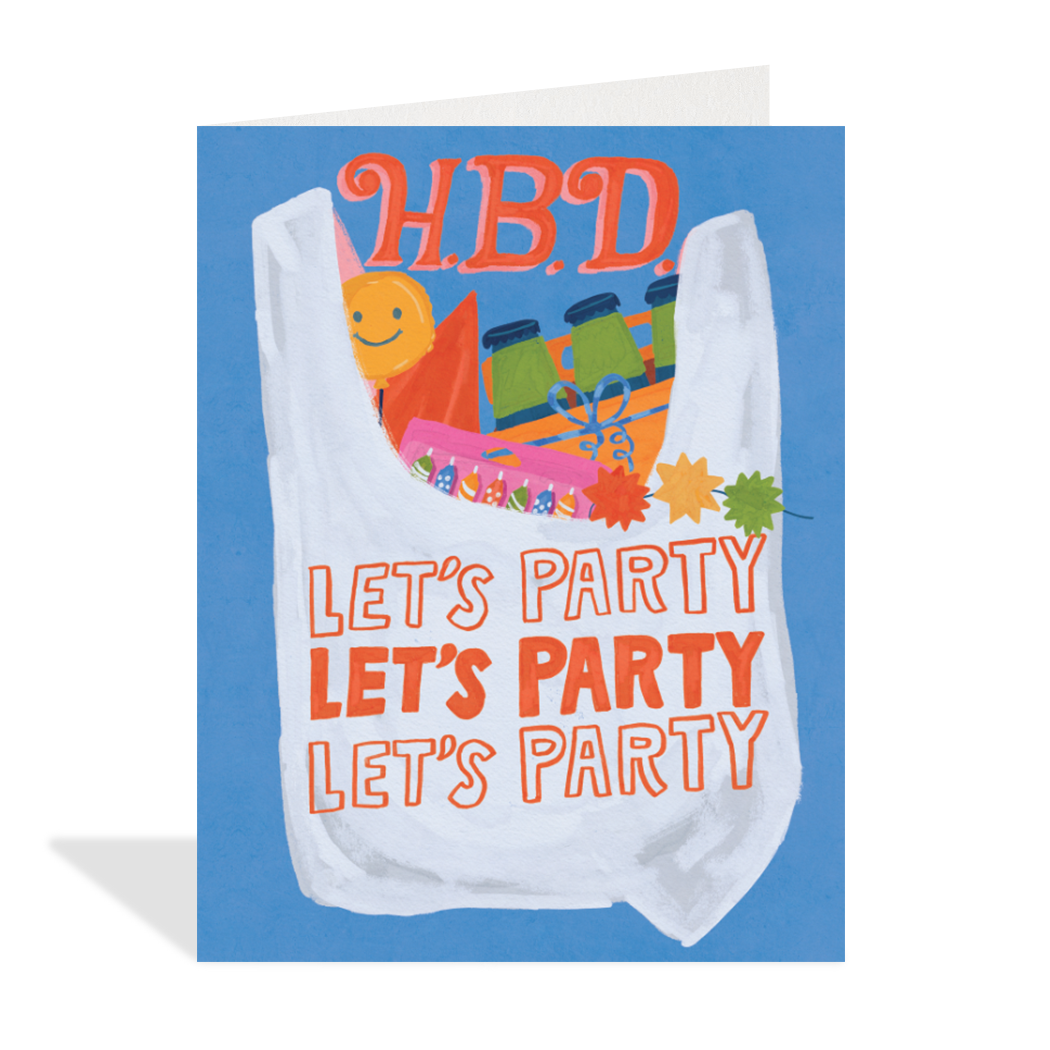 HBD - Let's Party Greeting Card