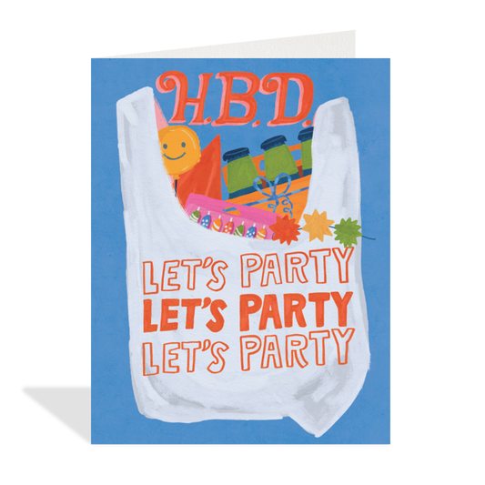 HBD - Let's Party Greeting Card