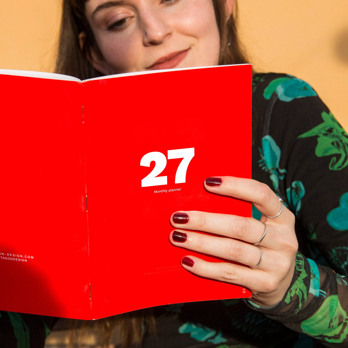 2027 Monthly Planner, Slim - Red