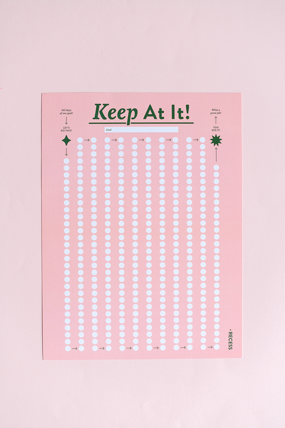 Habit Tracker Poster: Keep At It!