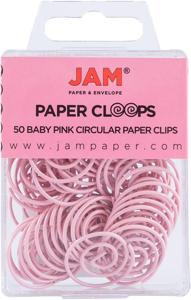 Circular Paper Clips - Baby Pink