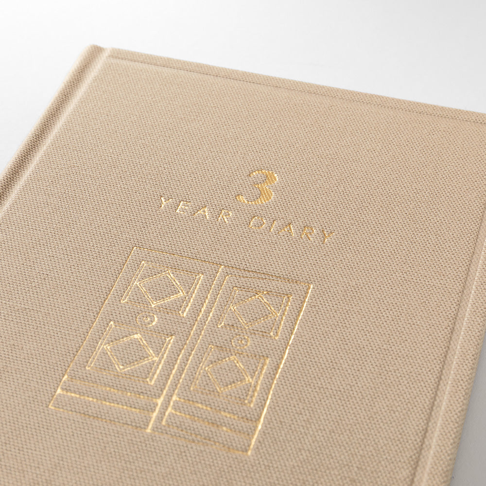 Midori 3 Year Diary - Beige