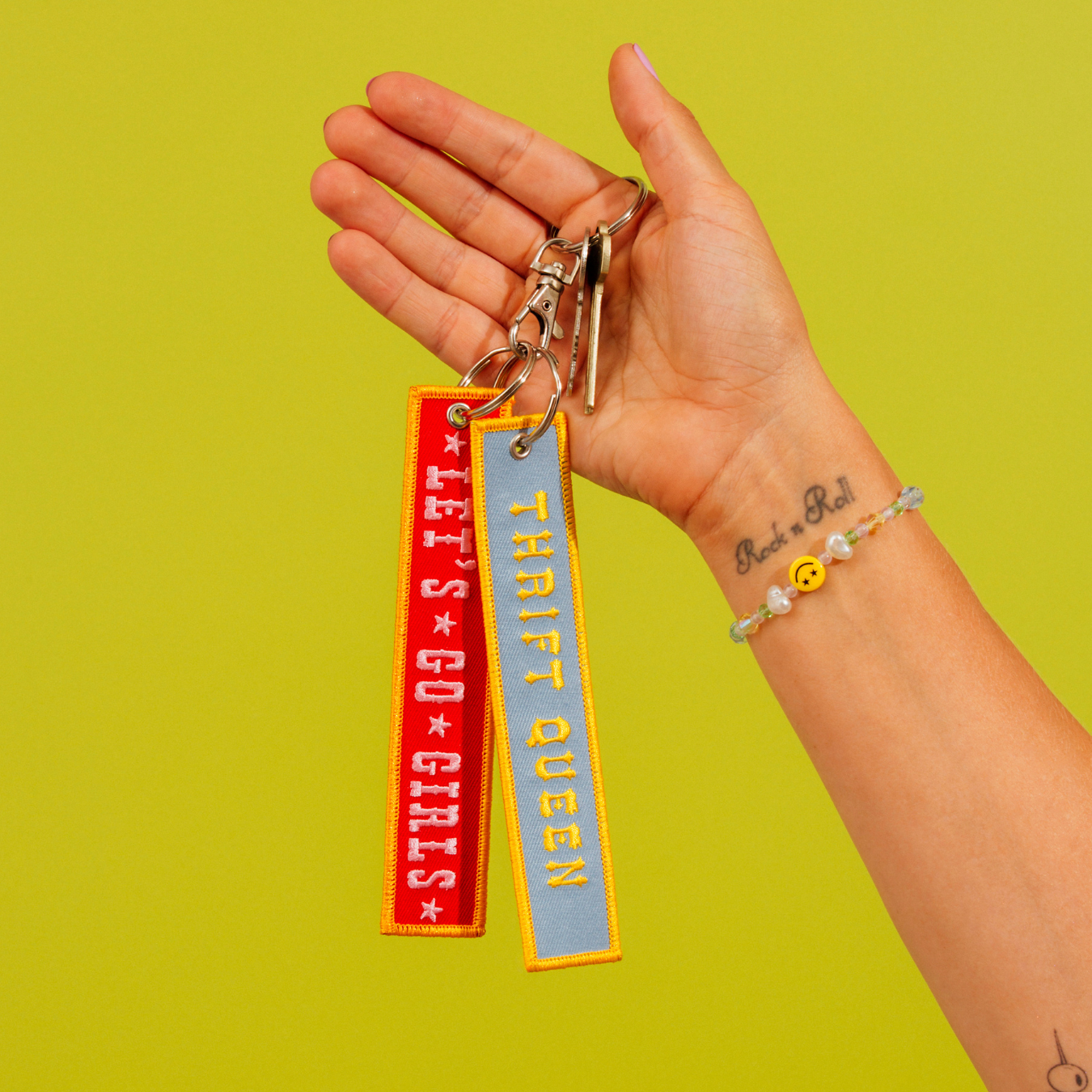 Let’s Go Girls - Embroidered Keychain