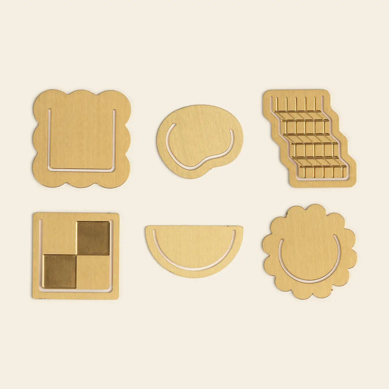 Metal Index Tabs - Golden Shapes