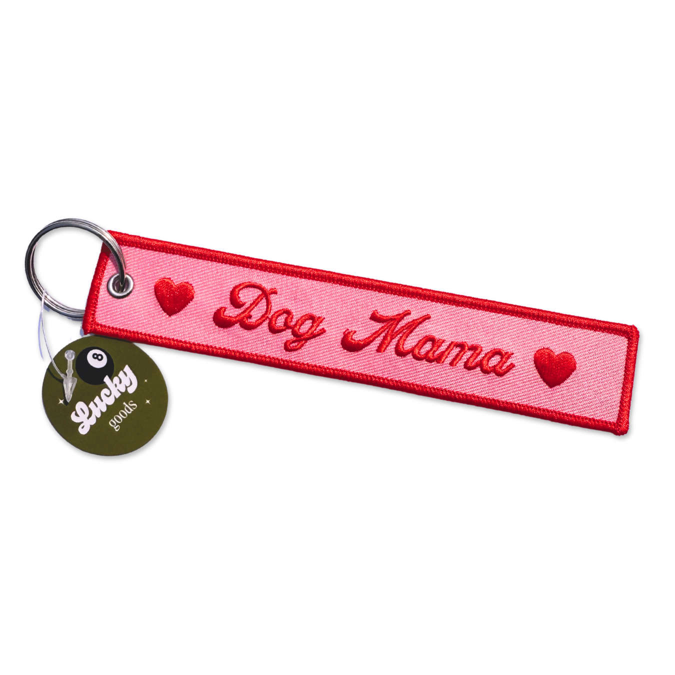 Dog Mama - Embroidered Keychain