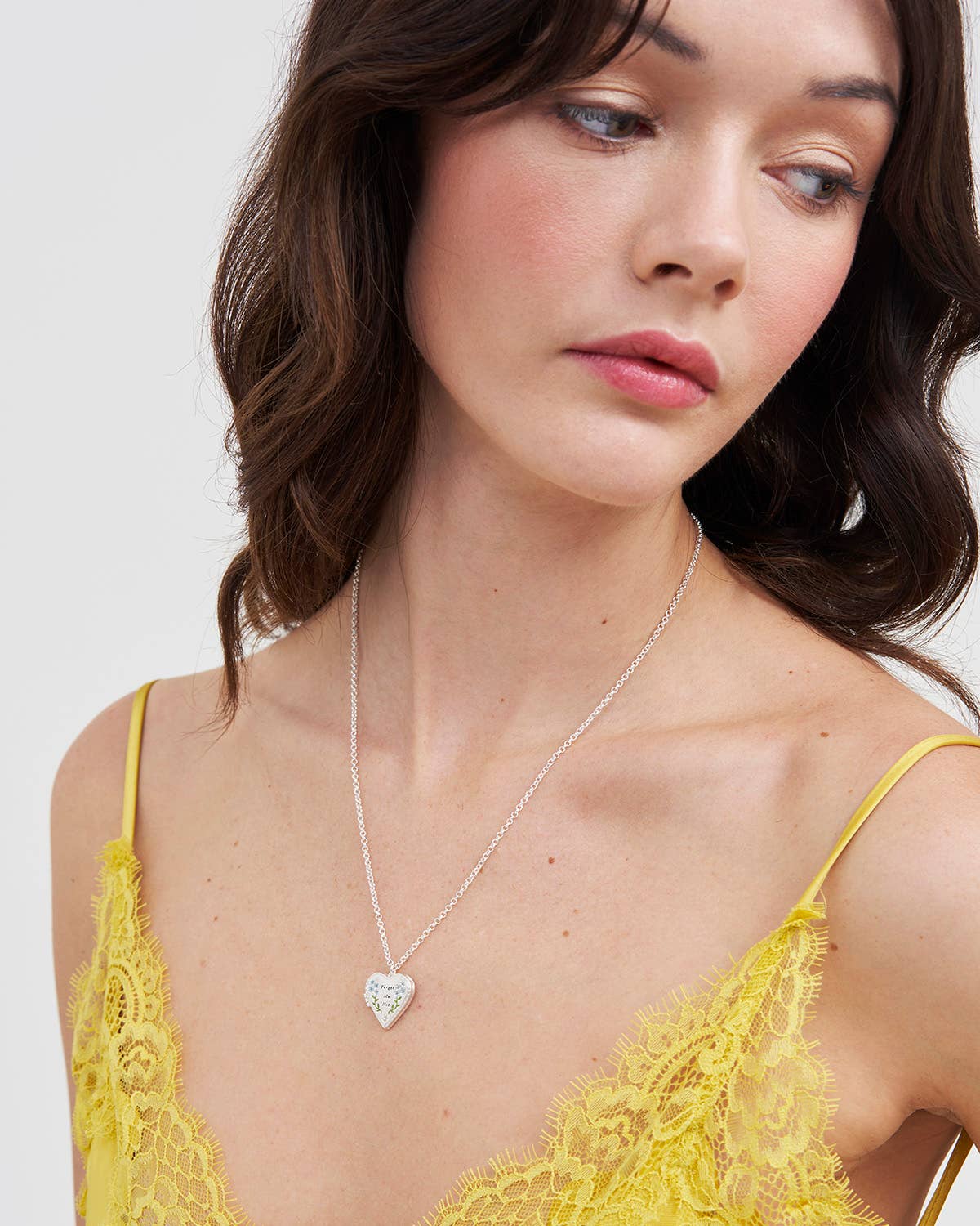 Floral Heart - Silver Locket Necklace