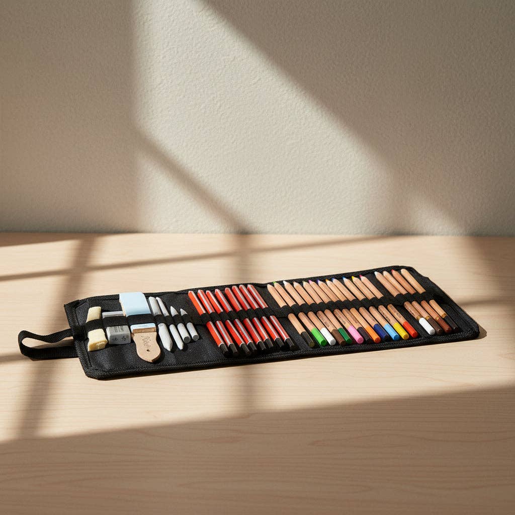 Drawing Pencil Roll - Art Supply Storage