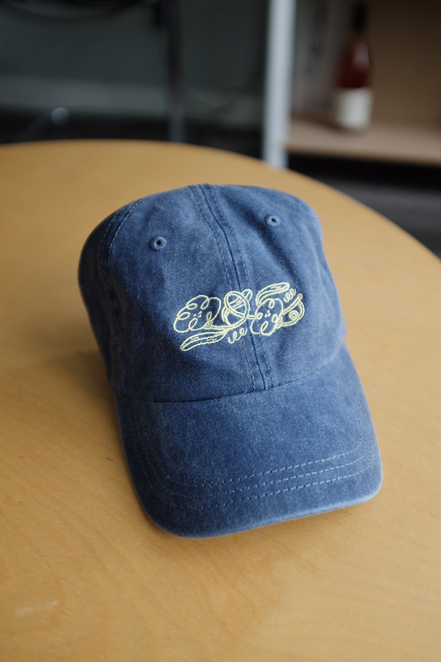 Embroidered Bloom Dad Cap - Navy