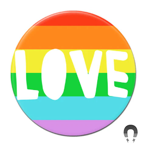 Rainbow Love  - Round Magnet