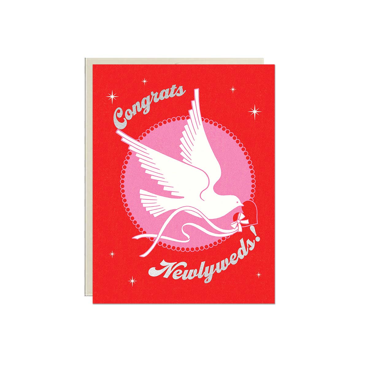 Congrats Newlyweds Dove – Foil Wedding ✿ Love Card