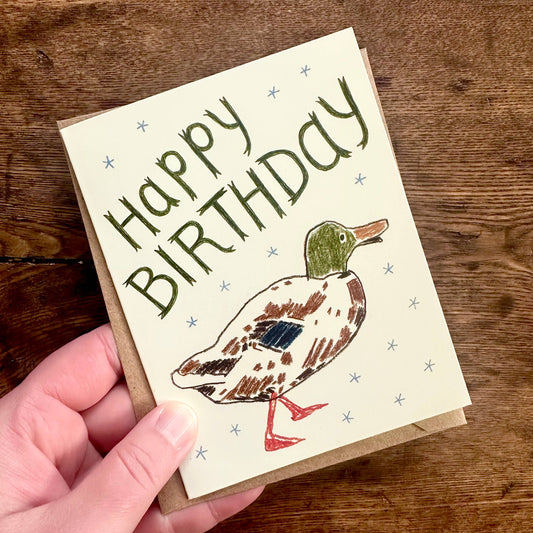 Birthday Card - Dancing Duck