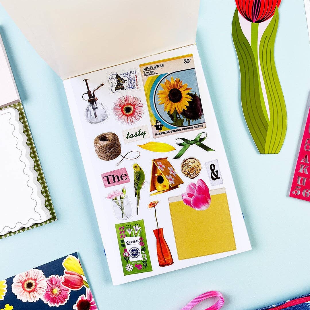 In The Garden - Junk Journal Sticker Book