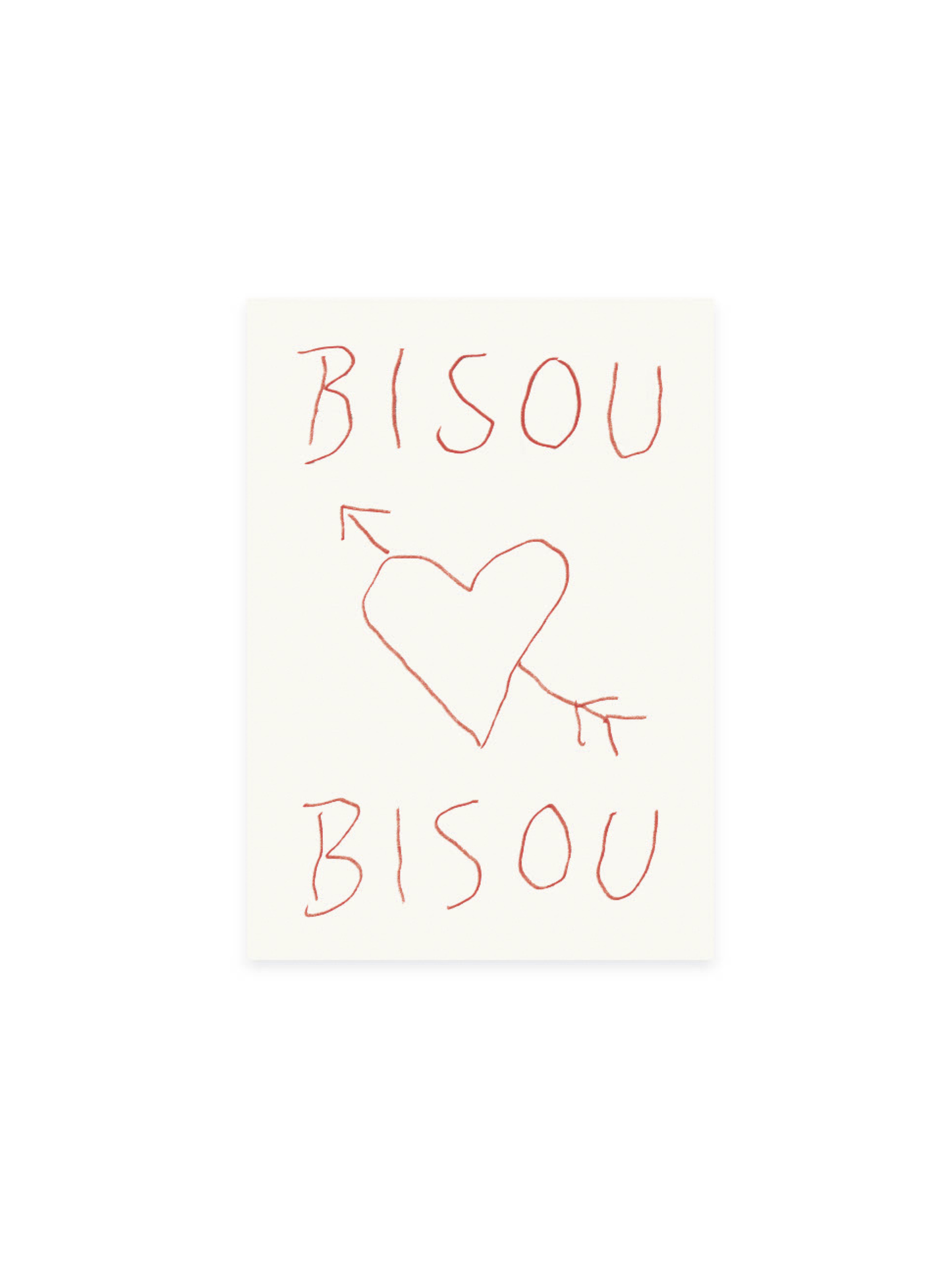 Postcard - Bisou Bisou