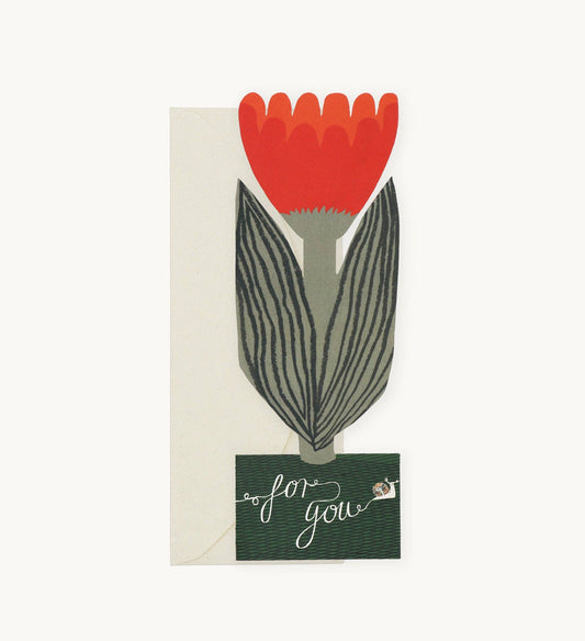 Red Tulip - For You Card