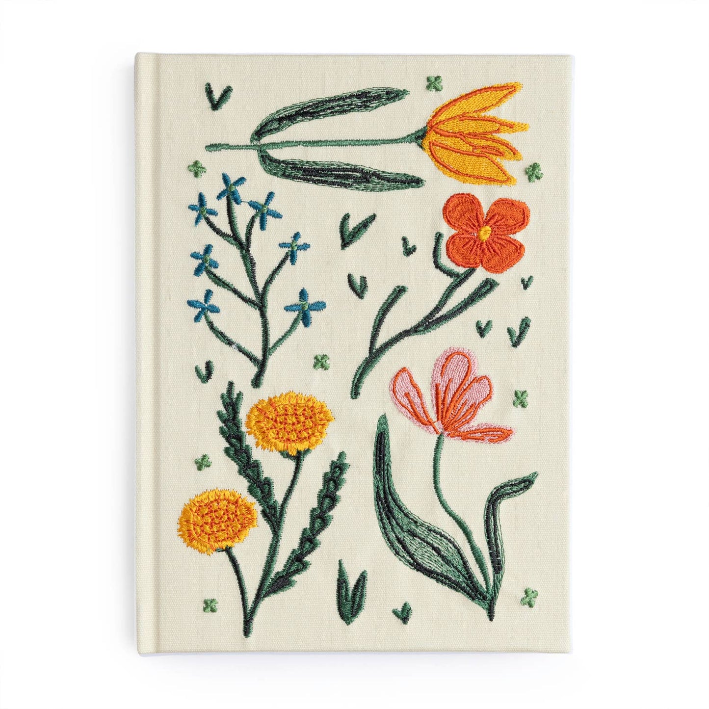 Embroidered Blank Page Journal - Floral