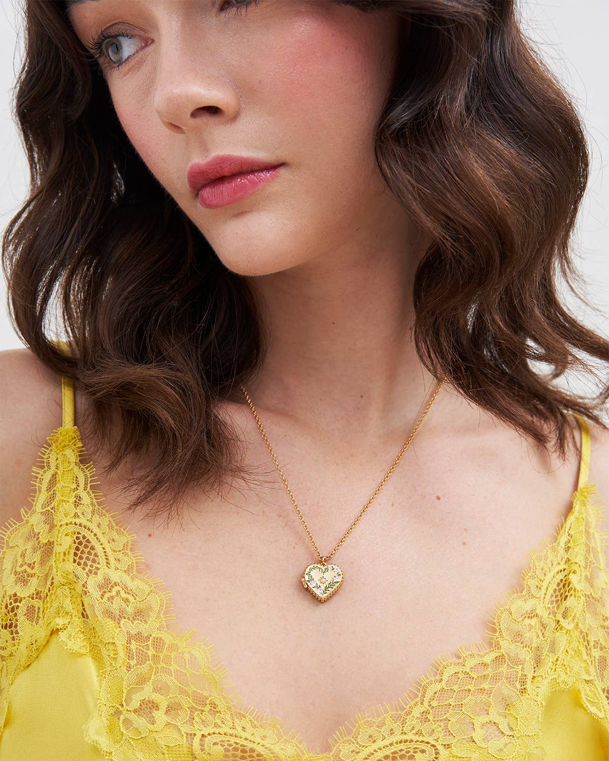 Jasmine Heart Locket Necklace