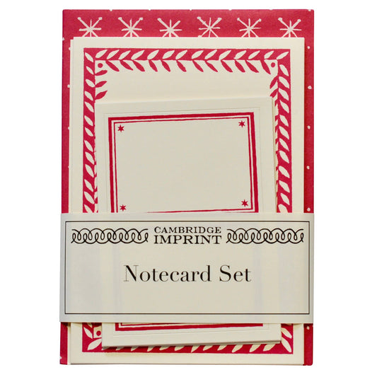 Notecard Set - Magenta Stars