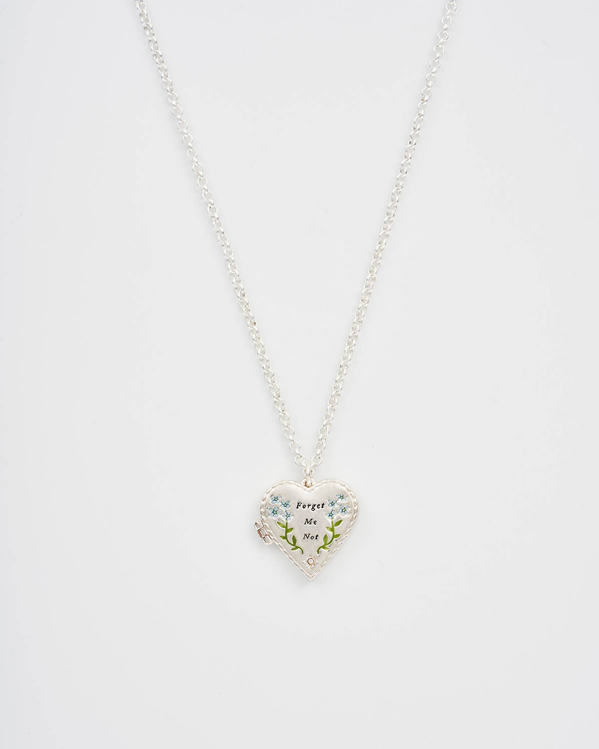 Floral Heart - Silver Locket Necklace