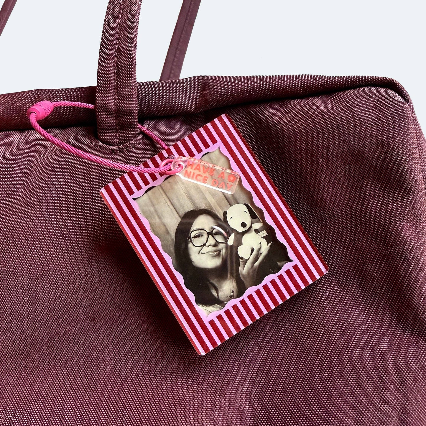 Photo Frame Keychain - Stripes