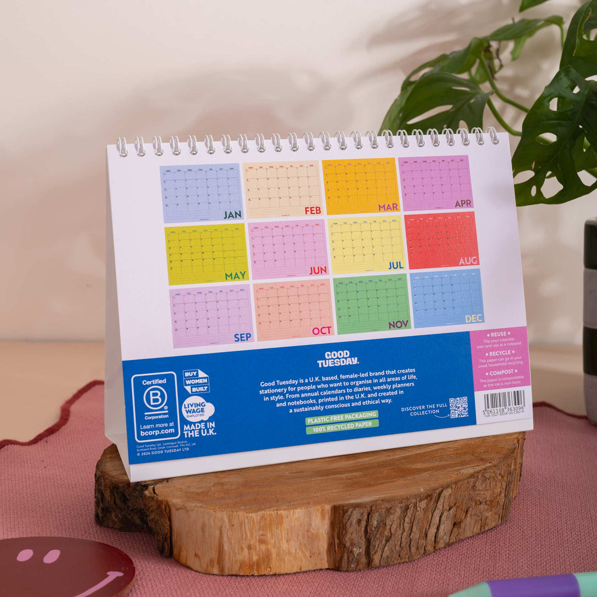 2027 Desk Calendar - Colourburst