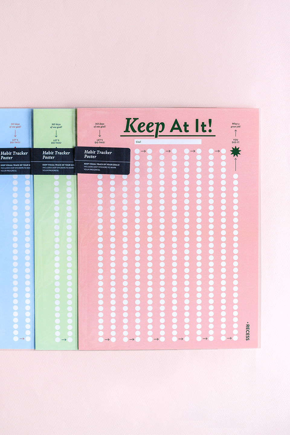 Habit Tracker Poster: Keep At It!