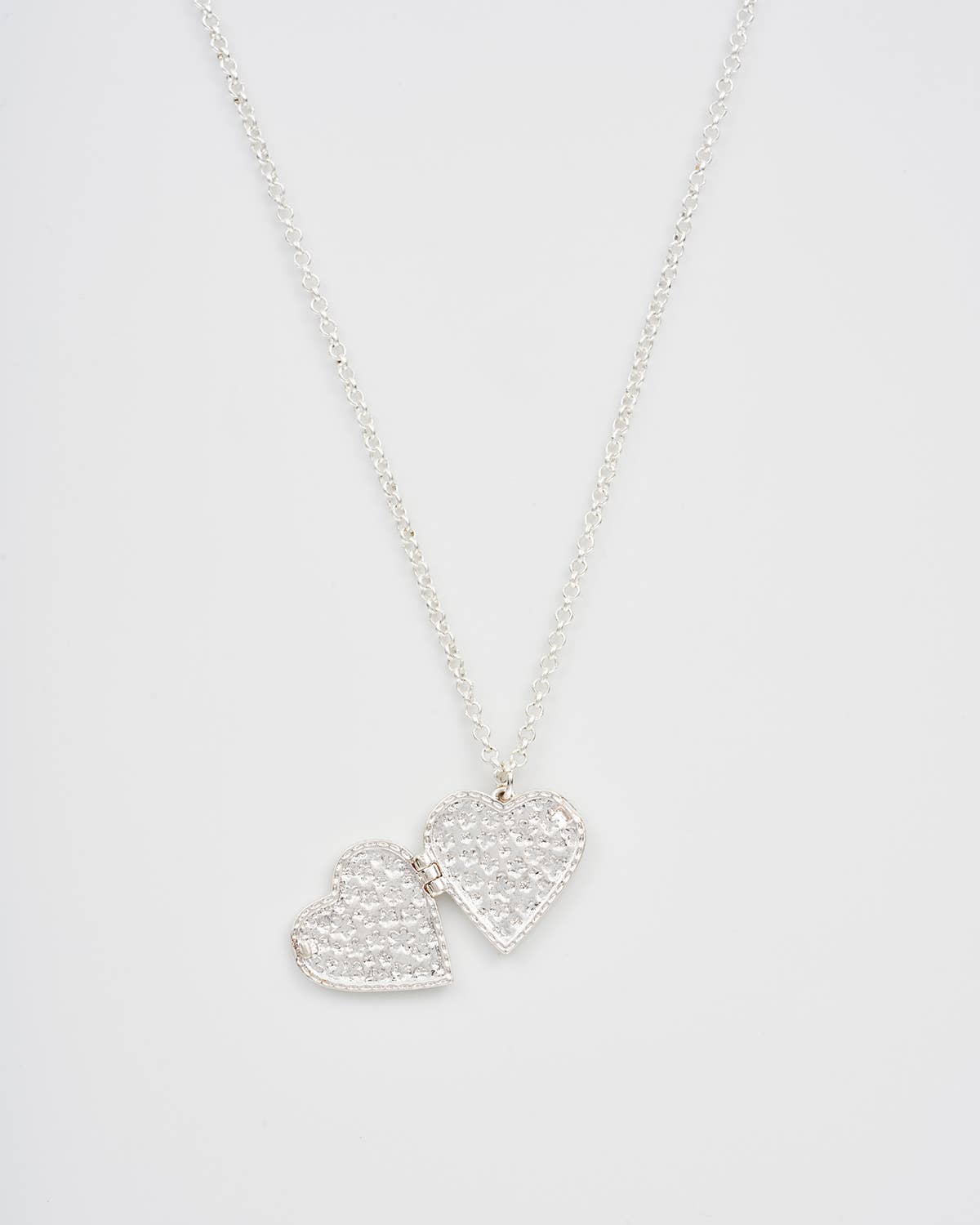 Floral Heart - Silver Locket Necklace