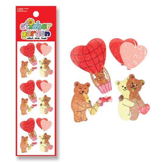 Love is in the Air Bear Stickers