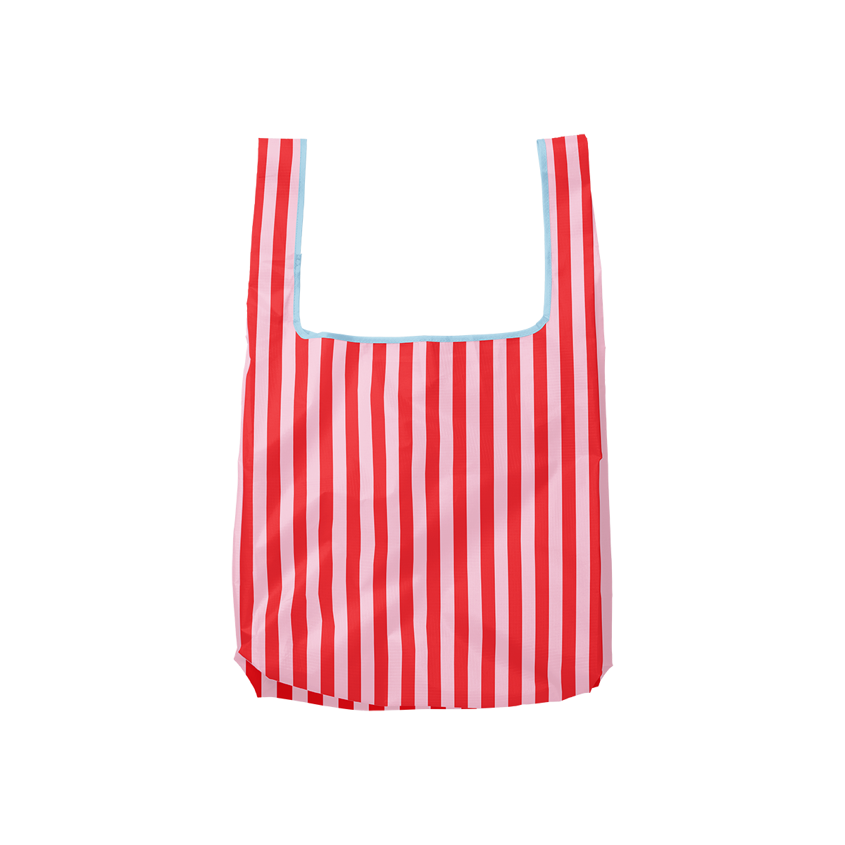 Pink & Red Stripes - Foldable Reusable Bag