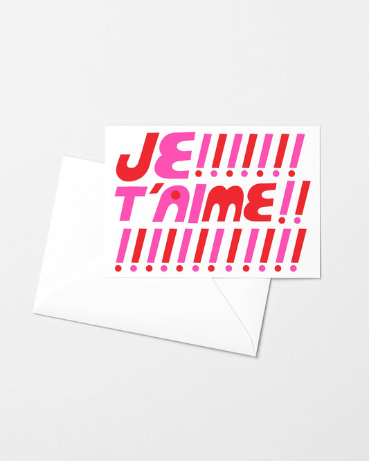 Je T'aime - Risograph Greeting Card