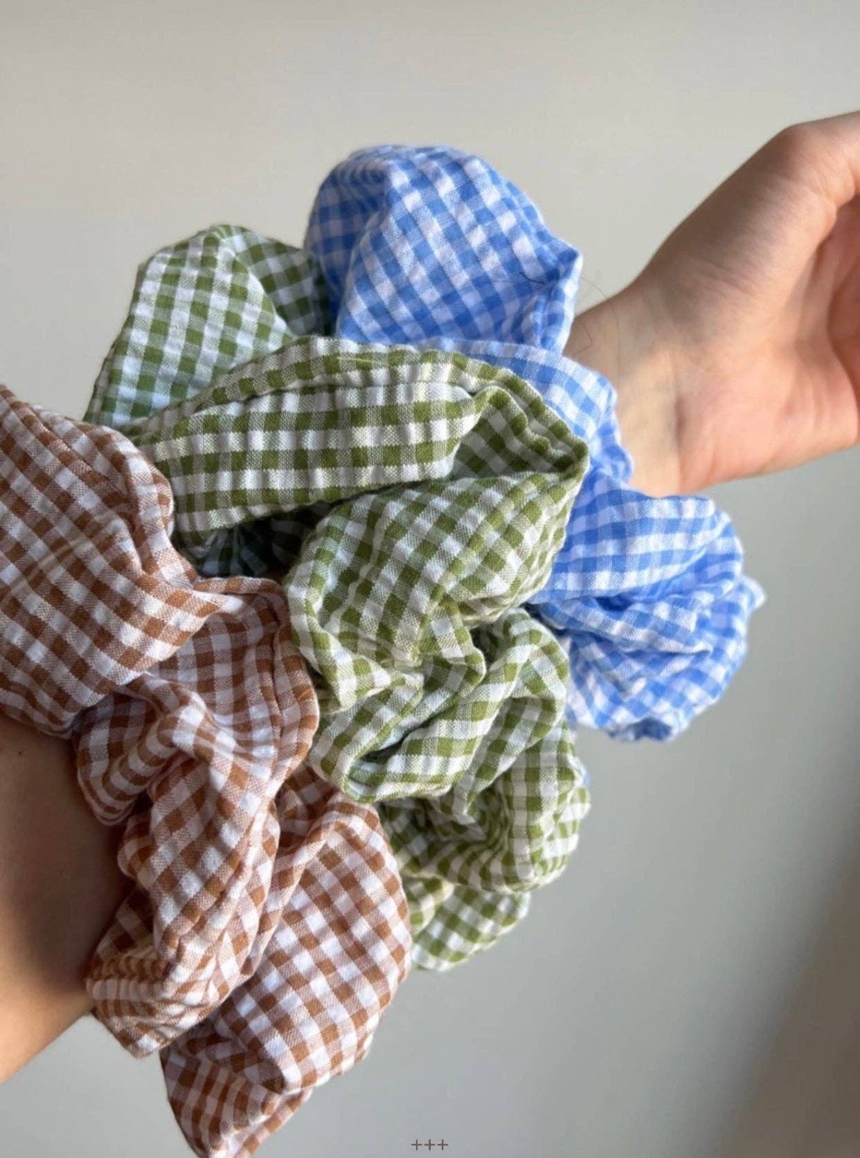 Gingham Scrunchies