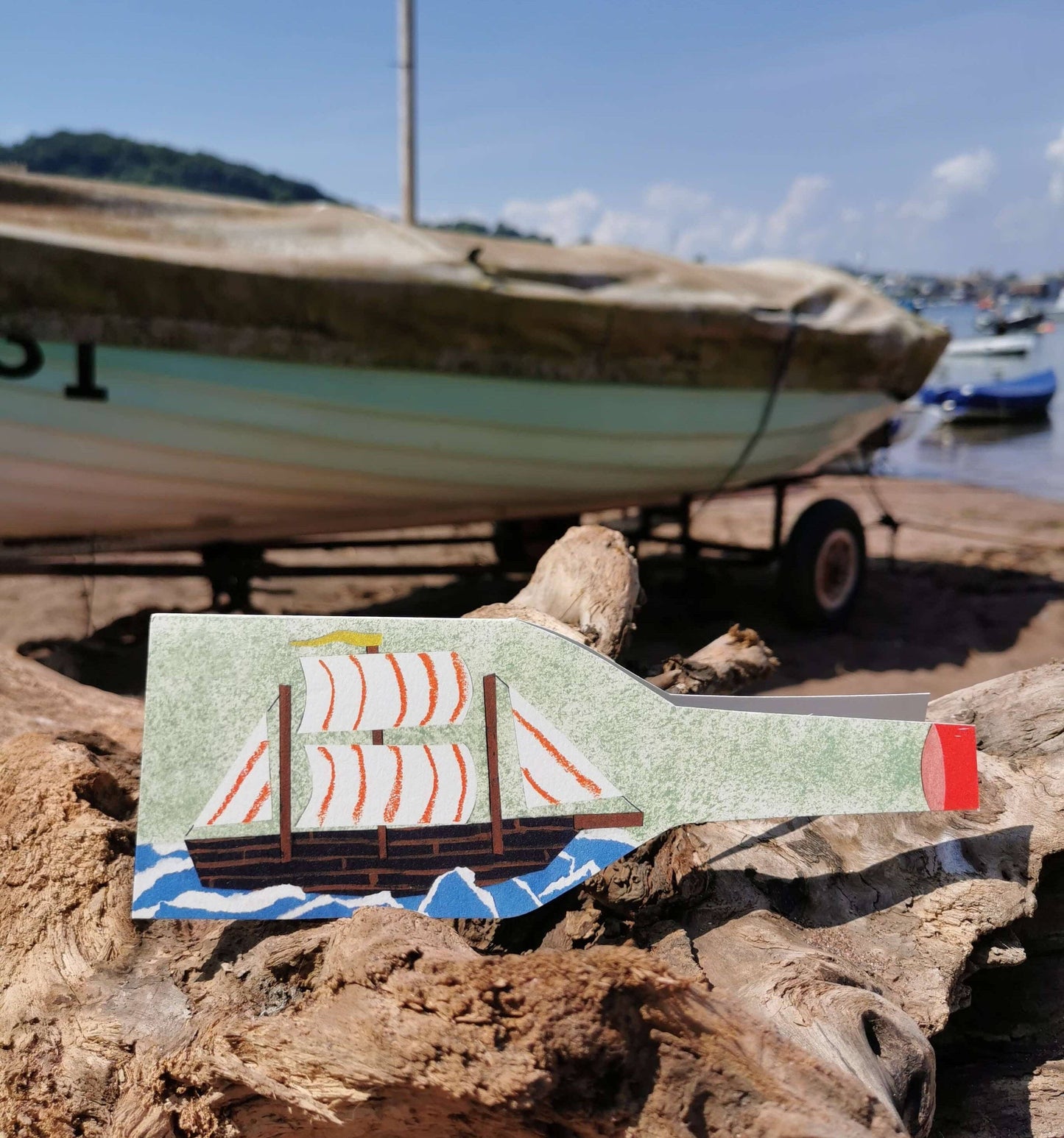 Ship in a Bottle - Greeting Card