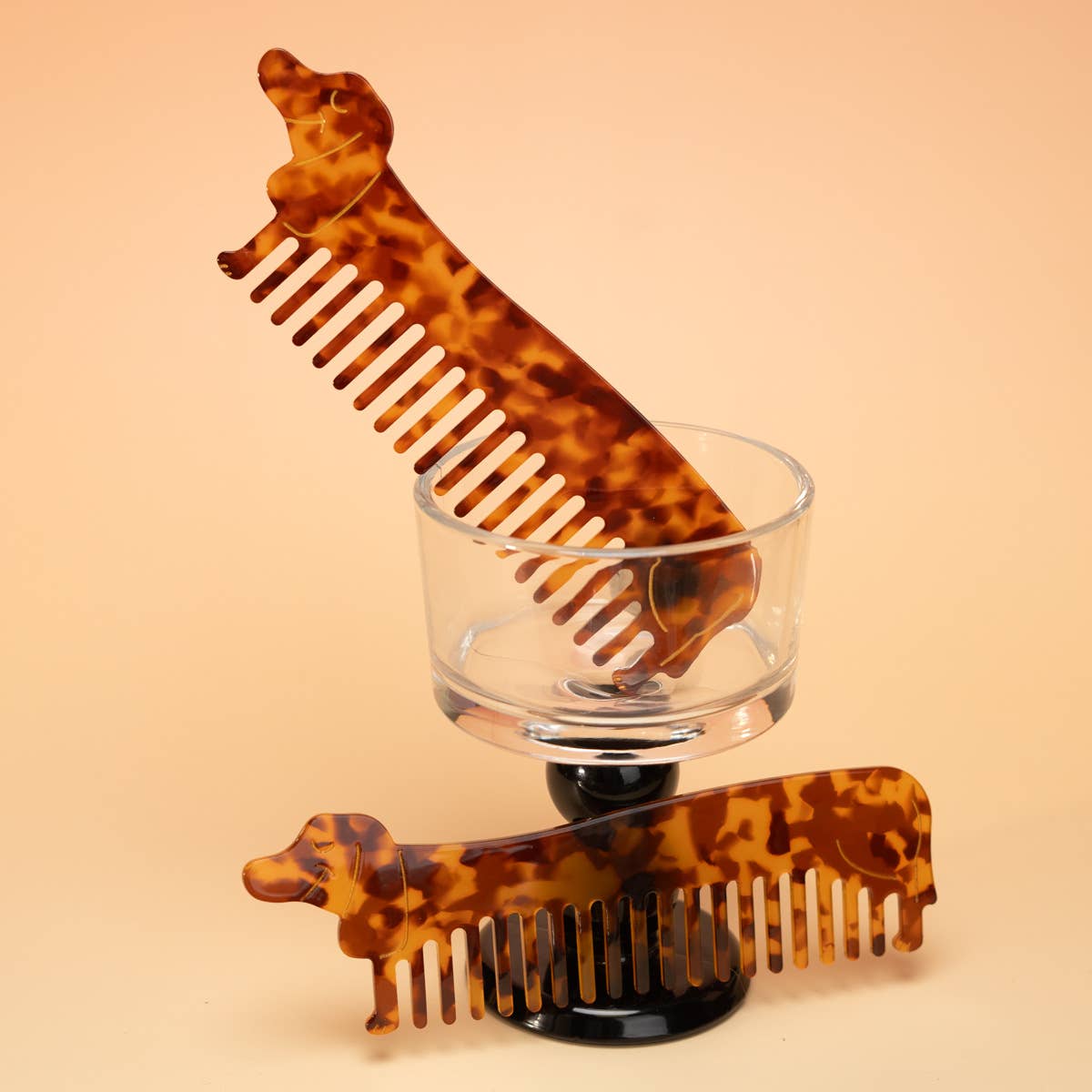 Tortoise Dachshund - Hair Comb