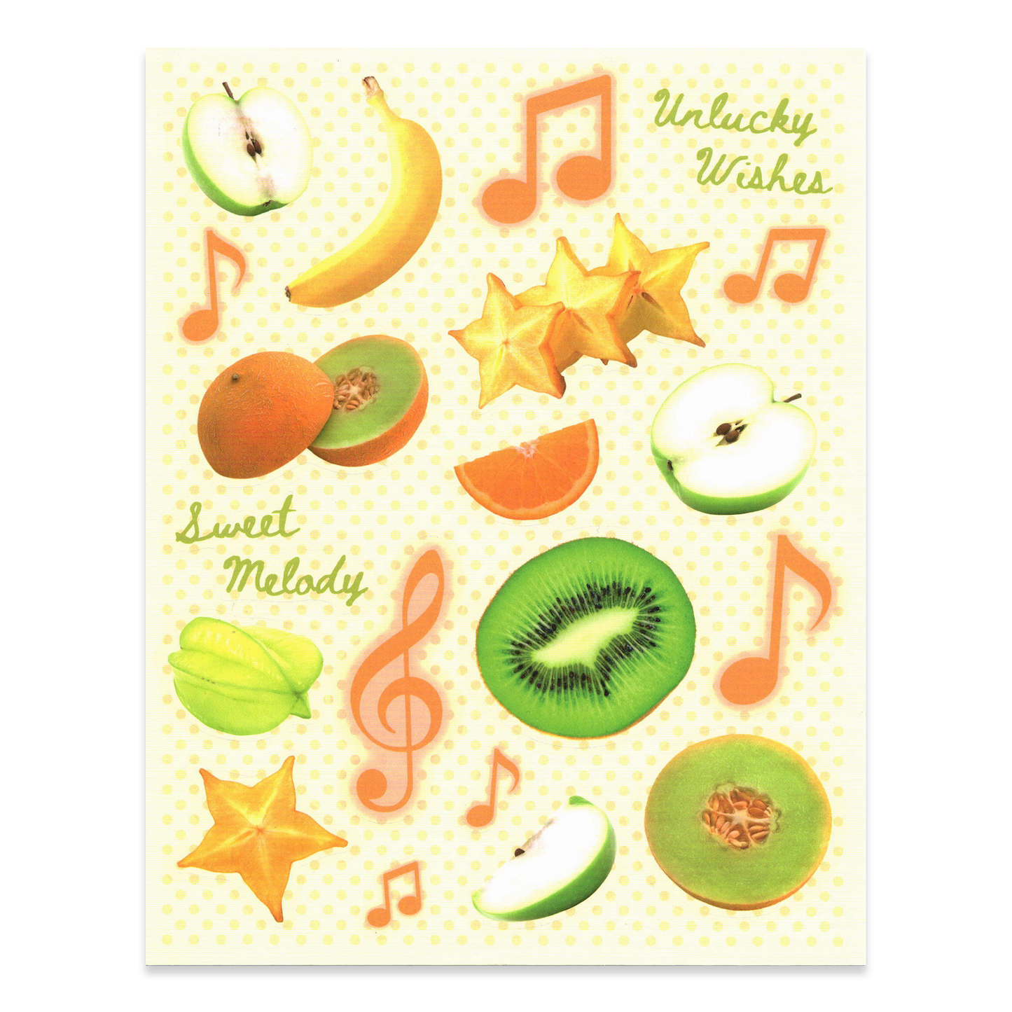 Music Fruit Scratch & Sniff Sticker Sheet | 20 Matte Sticker