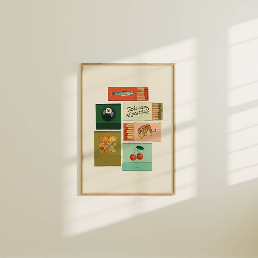 Vintage Inspired Matchbook/Matchbox Print