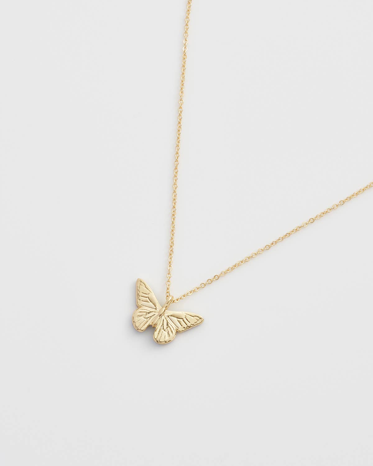 Enamel Blue Butterfly - Necklace