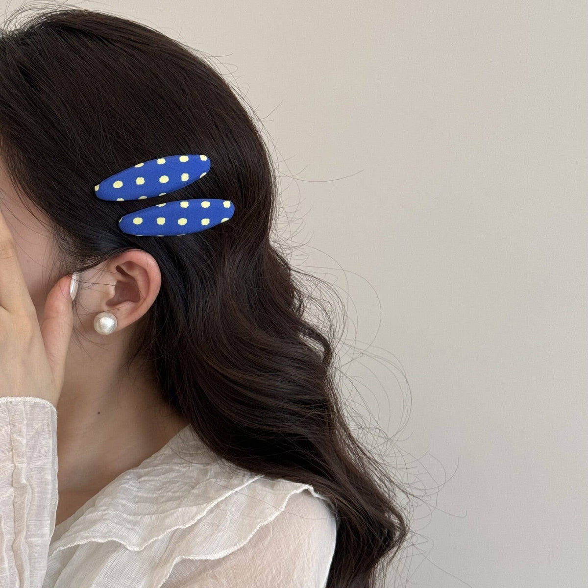 Oval Polka Dot Snap - Hair Clip Set