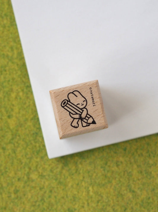 Bunny with Pencil - Stamp