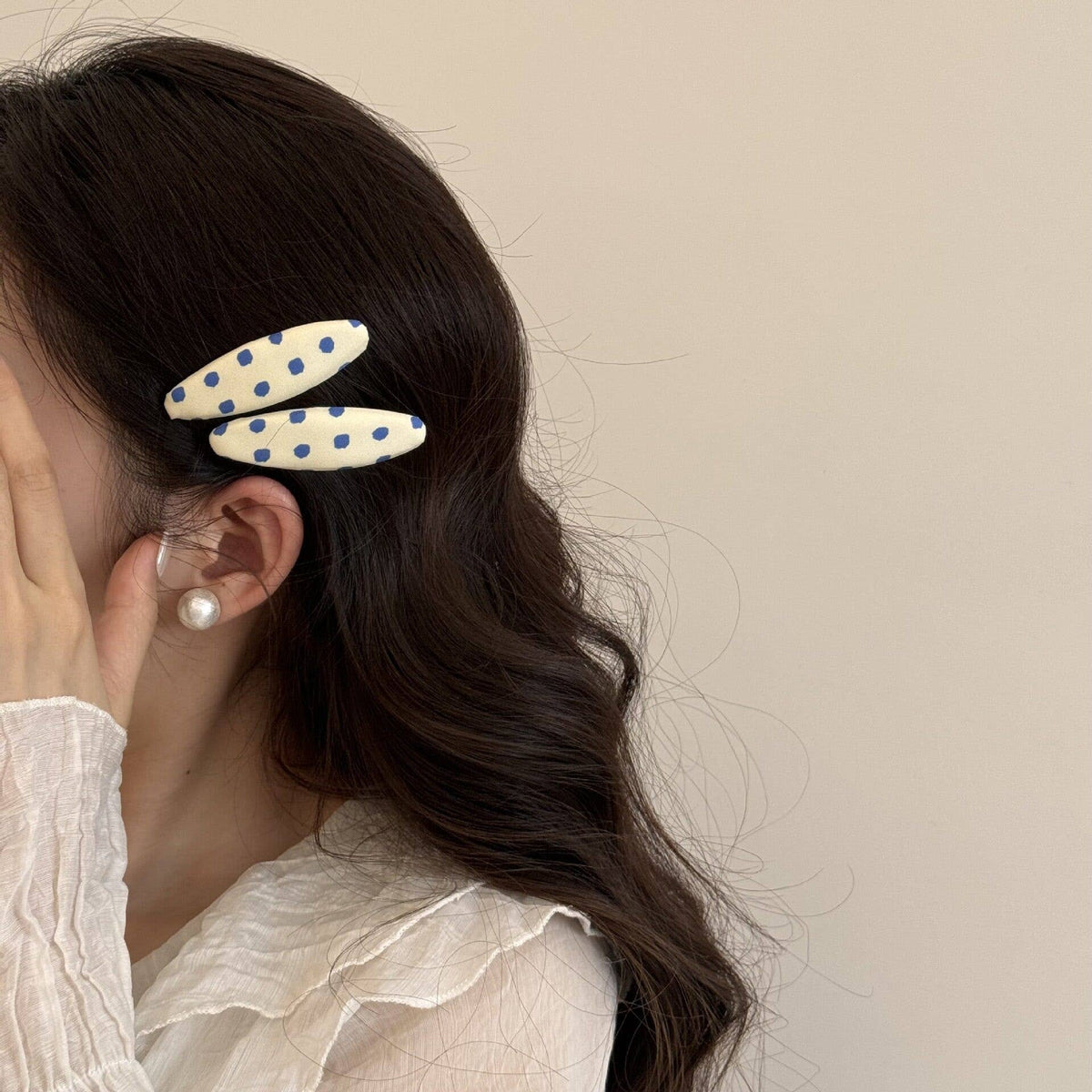 Oval Polka Dot Snap - Hair Clip Set