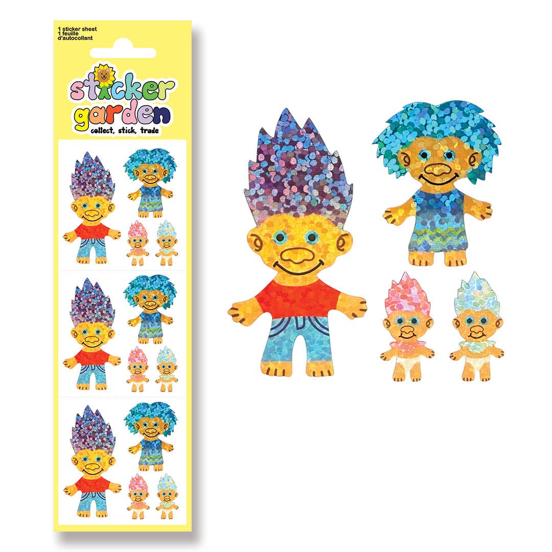 Sparkle Trolls Sticker Sheet