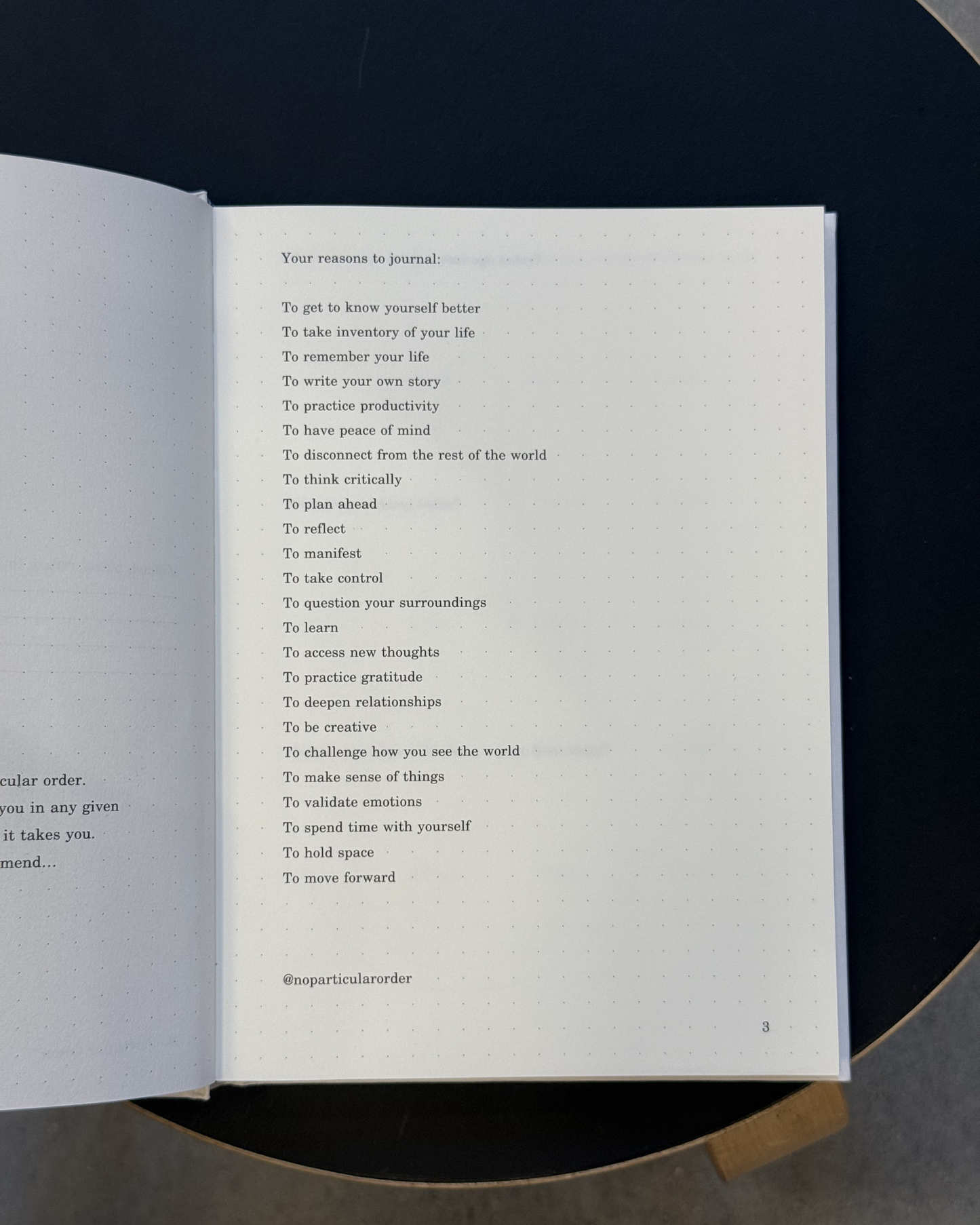 No Particular Order - Guided Journal Vol. 1