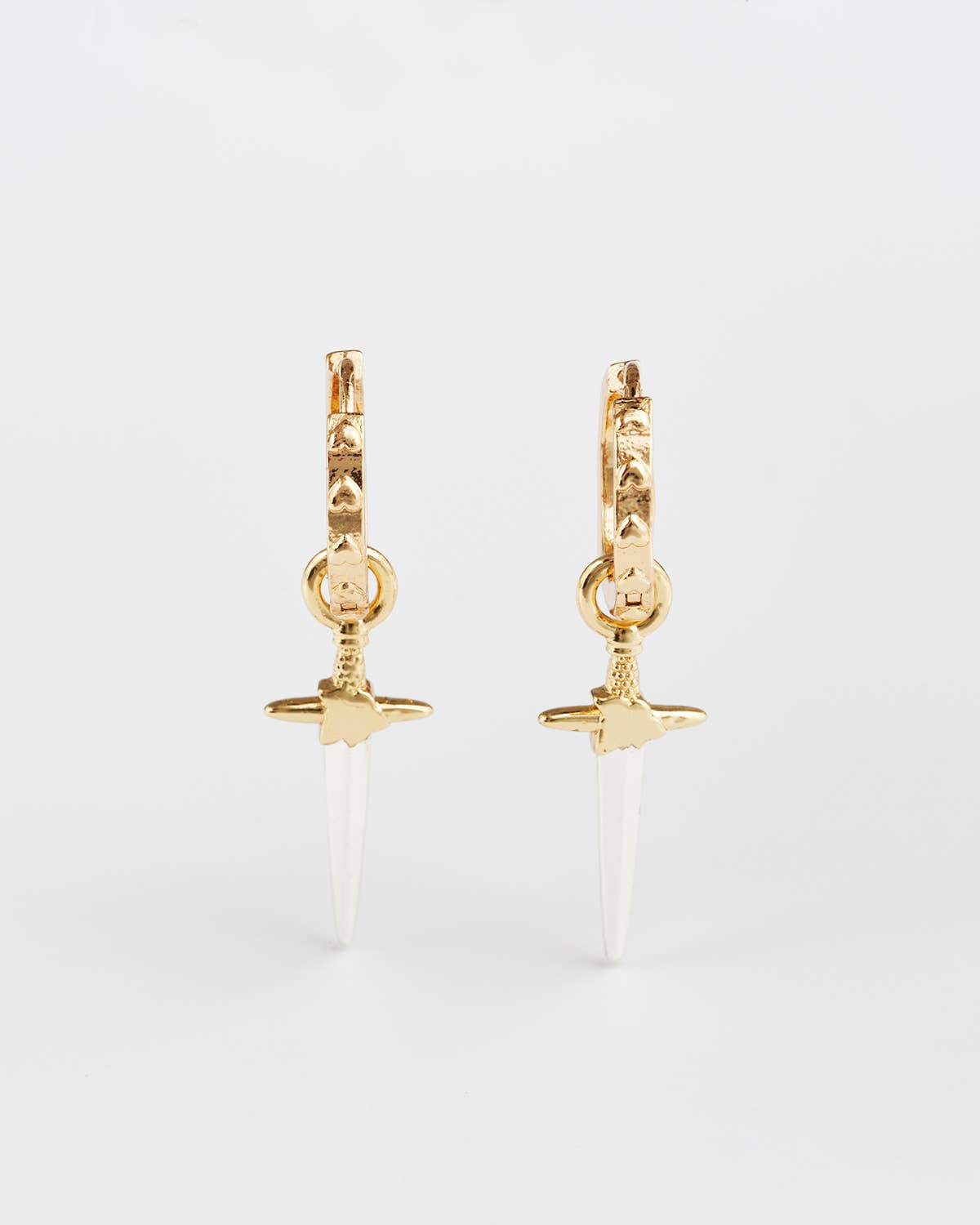 Rose Dagger - Huggie Earrings