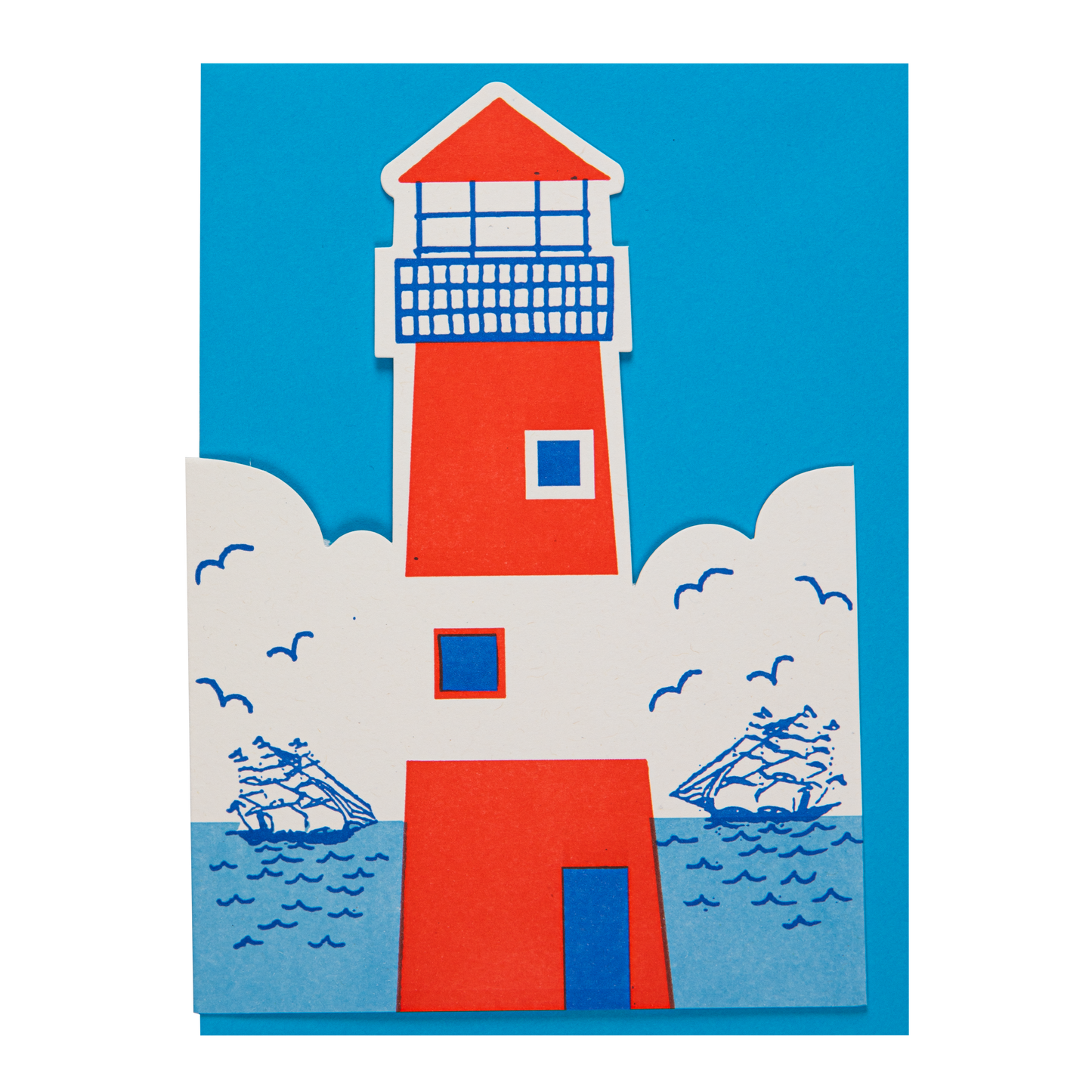 Lighthouse - Cut-Out Greeting Card