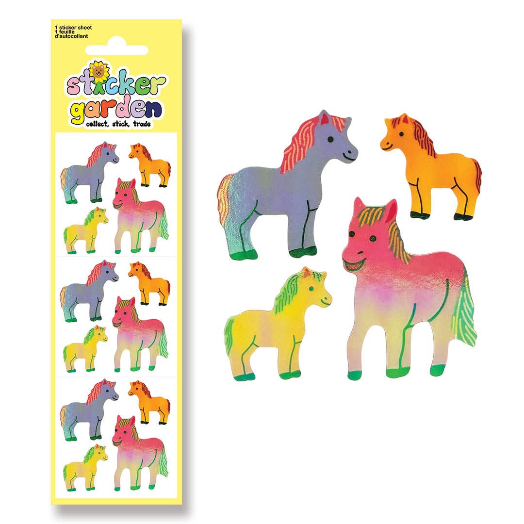 Colourful Ponies Sticker Sheet