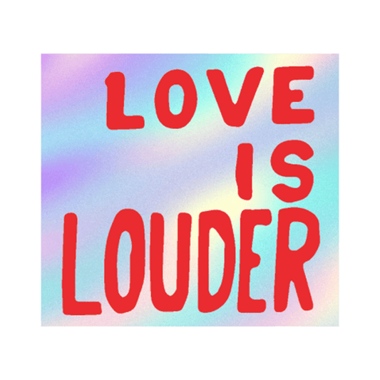 Love Is Louder by Sam Durant - Die-Cut Sticker