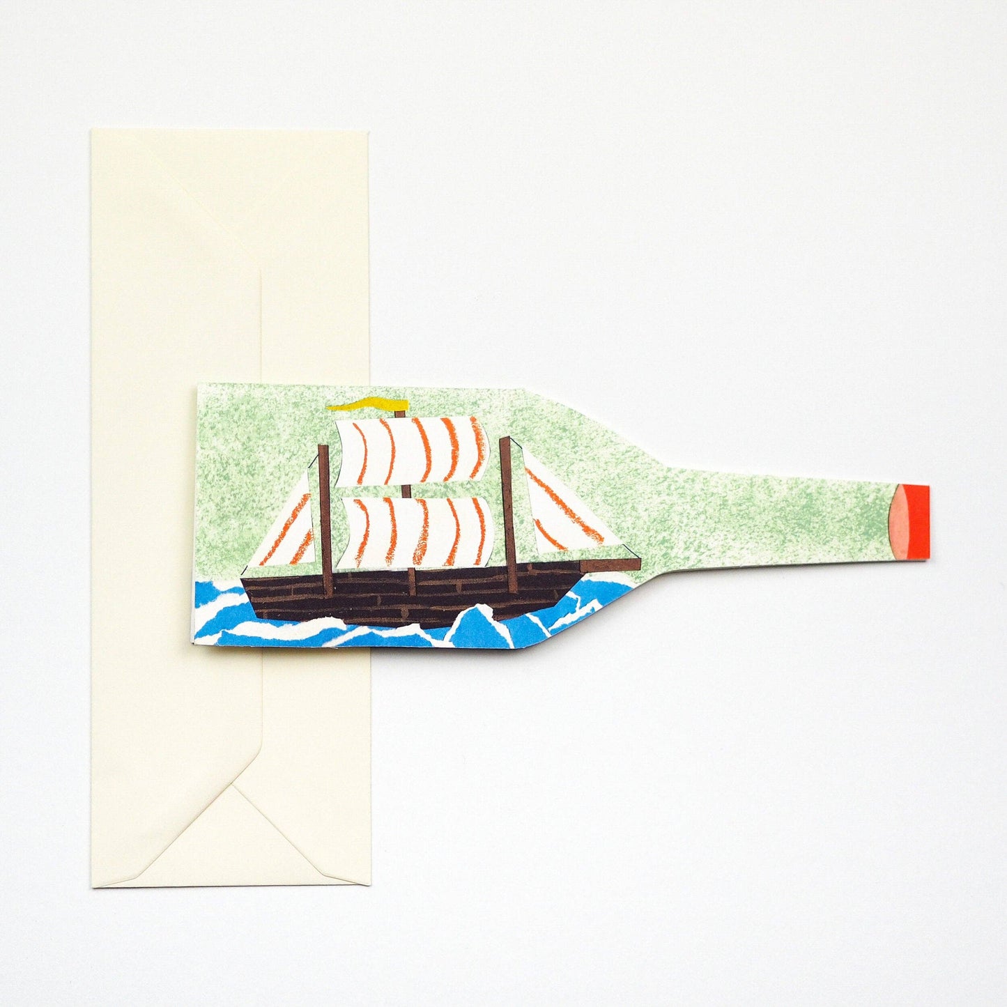 Ship in a Bottle - Greeting Card