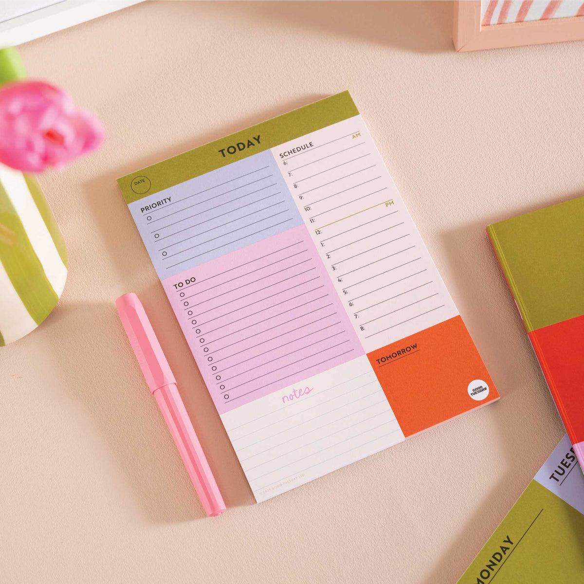 A5 Daily Planner Pad-  Block My Life